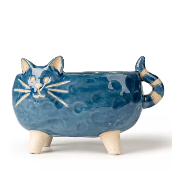 Candelabros de cerámica con forma de gato