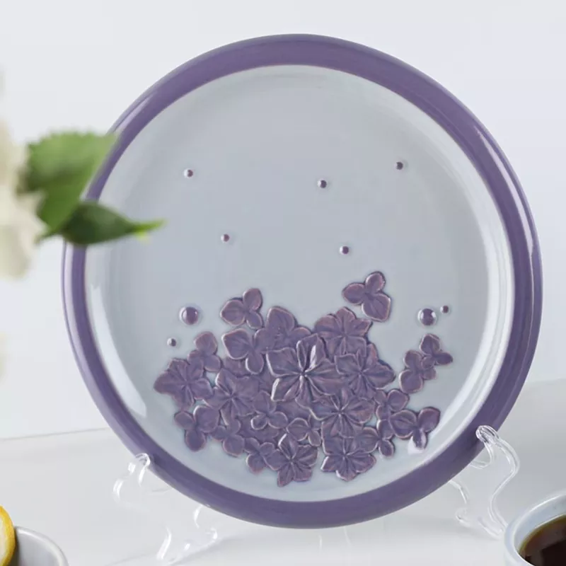 Plato de cerámica pintado a mano para lavavajillas
